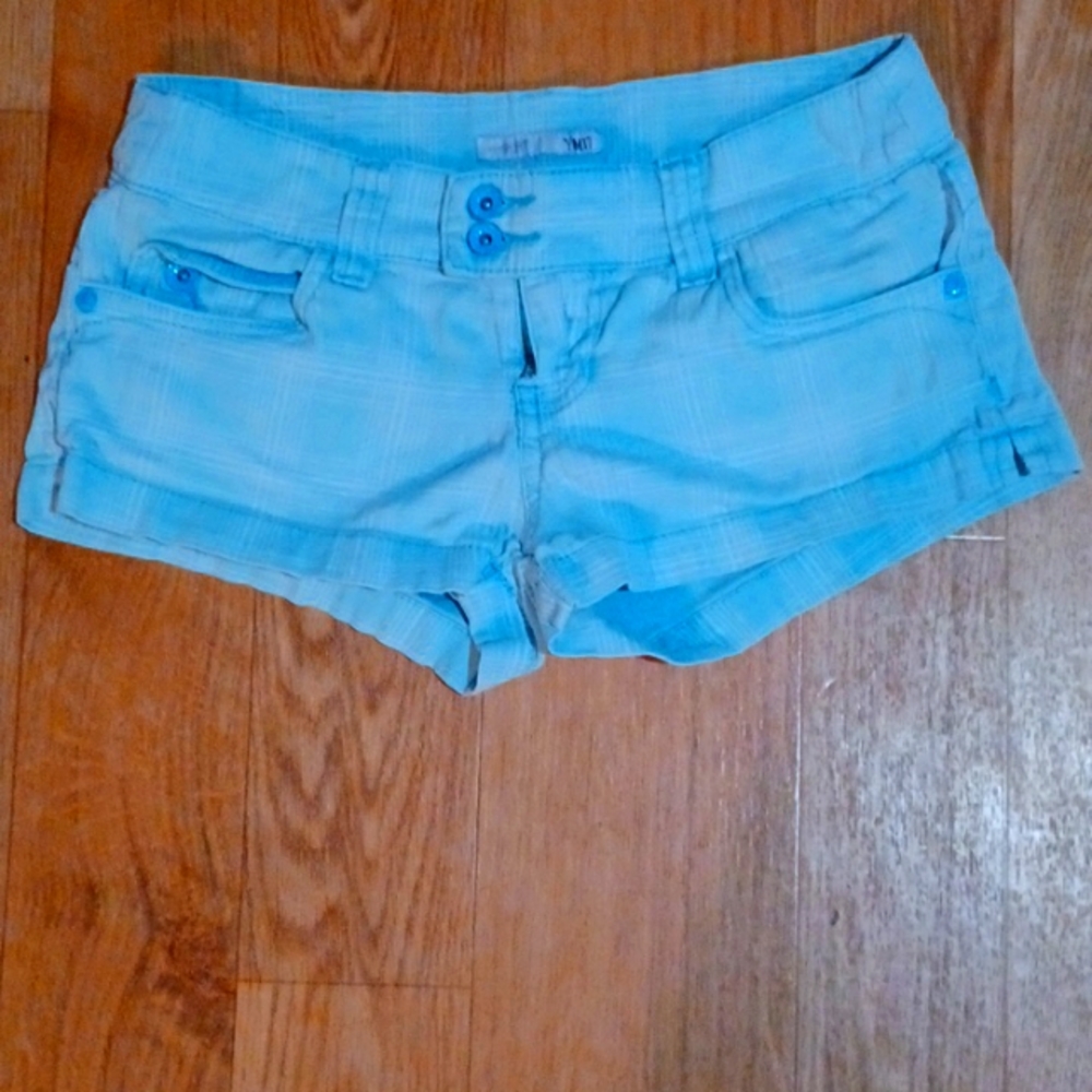 YMI JEAN shorts size 3 and they are a light baby blue color with double buttons